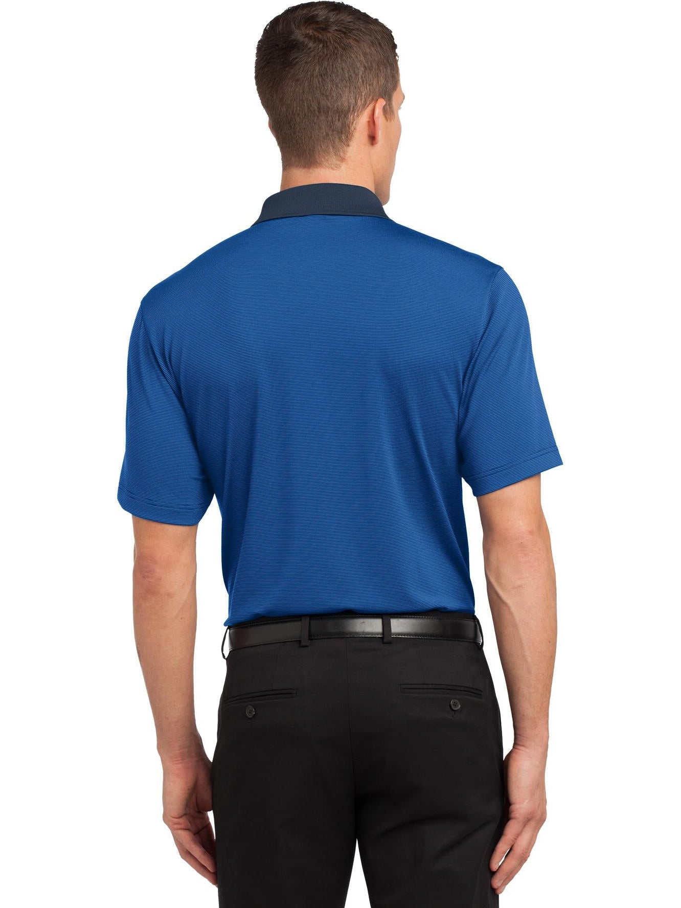 no-logo Port Authority Fine Stripe Performance Polo-Regular-Port Authority-Thread Logic