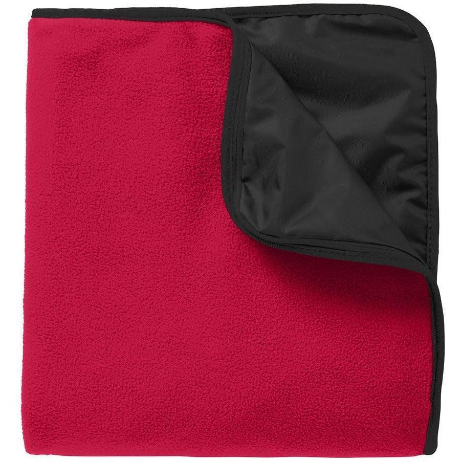 no-logo Port Authority Fleece & Poly Travel Blanket-Regular-Port Authority-Rich Red/Black-1 Size-Thread Logic