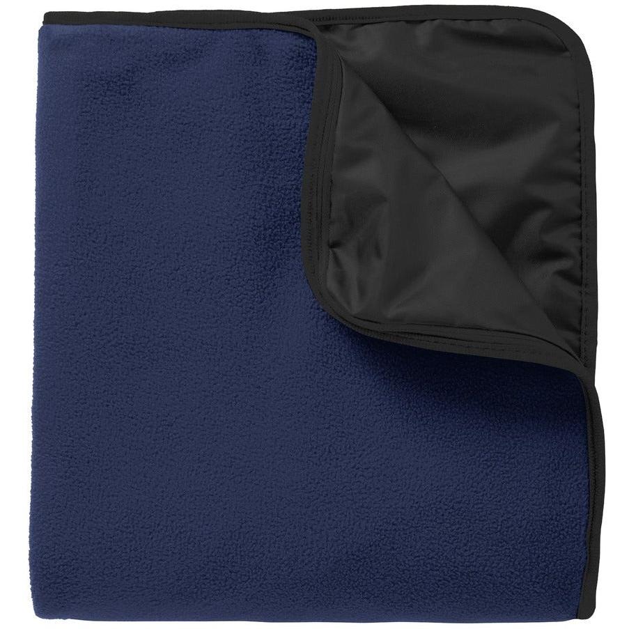 no-logo Port Authority Fleece & Poly Travel Blanket-Regular-Port Authority-True Navy/Black-1 Size-Thread Logic