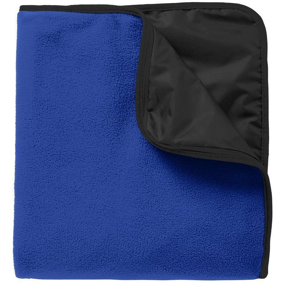 no-logo Port Authority Fleece & Poly Travel Blanket-Regular-Port Authority-True Royal/Black-1 Size-Thread Logic