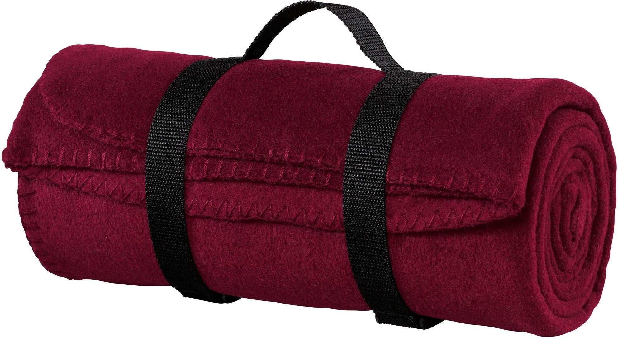 no-logo Port Authority Fleece Stadium Blanket with Strap-Regular-Port Authority-Maroon-1 Size-Thread Logic