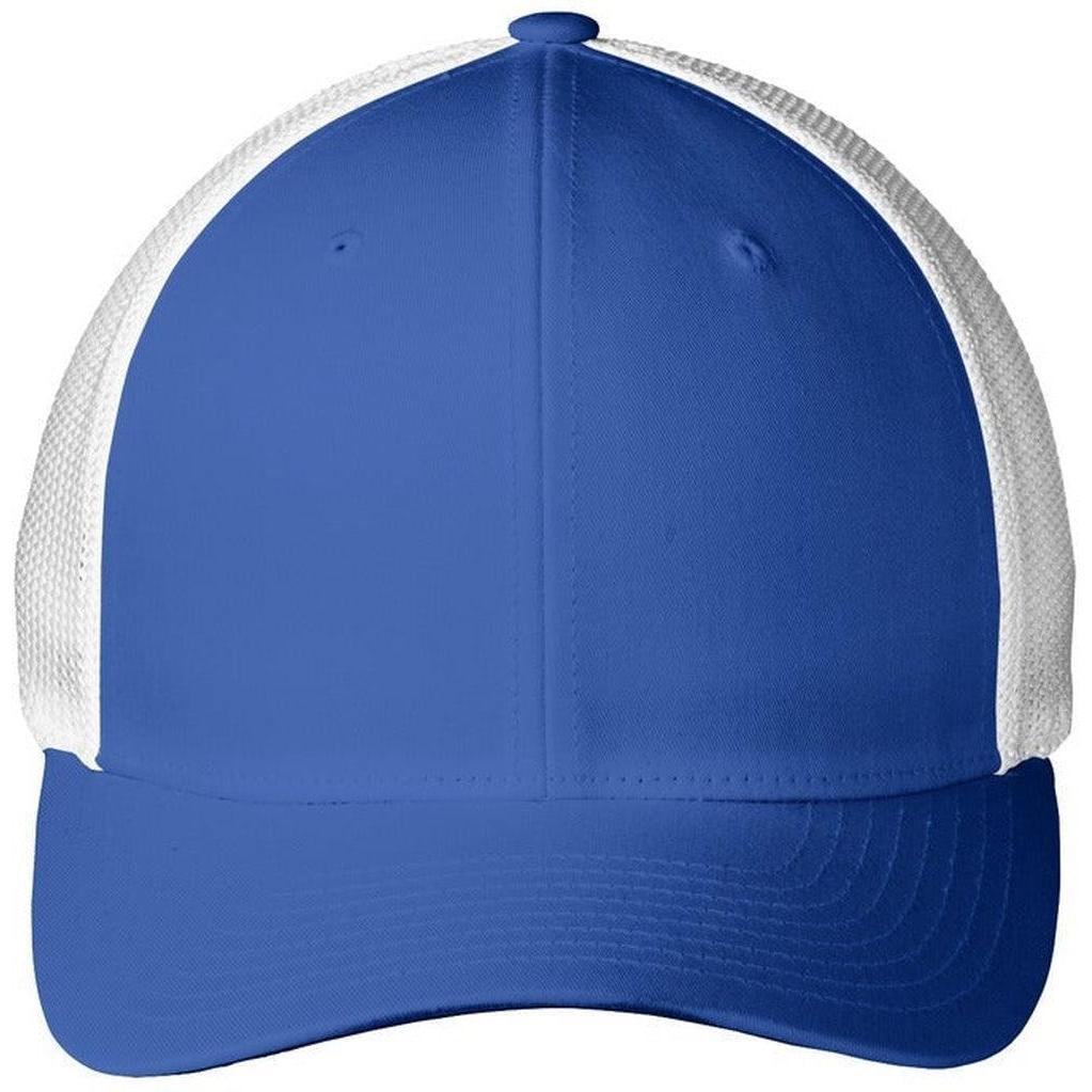 no-logo Port Authority Flexfit Mesh Back Cap-Headwear-Port Authority-True Royal/White-S/M-Thread Logic