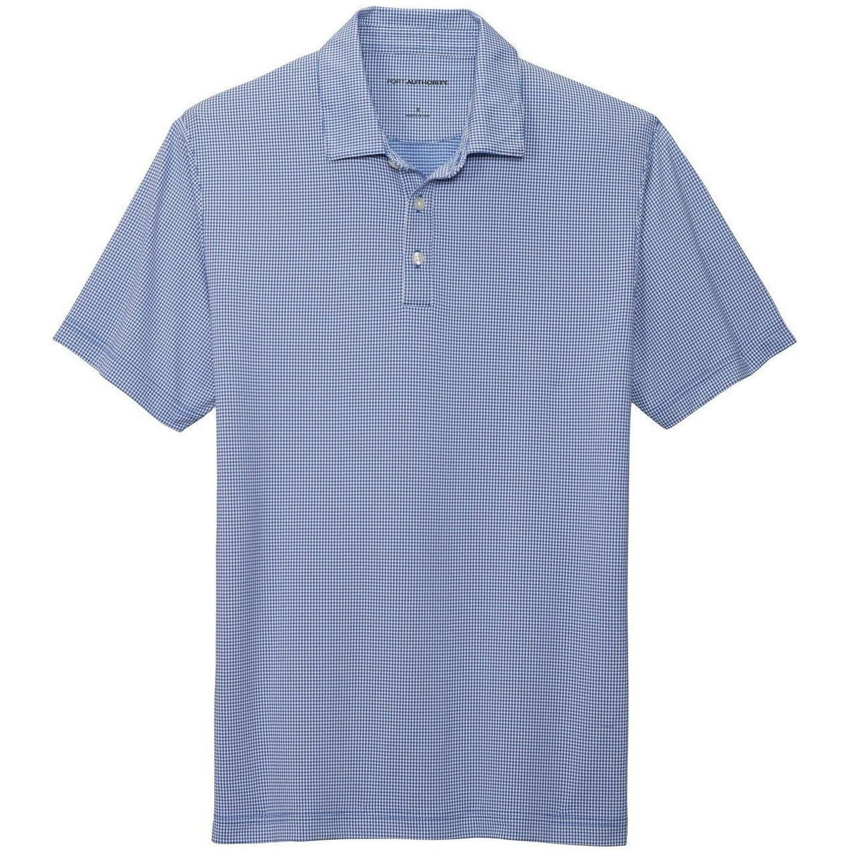 no-logo Port Authority Gingham Polo-Active-Port Authority-True Royal/White-S-Thread Logic