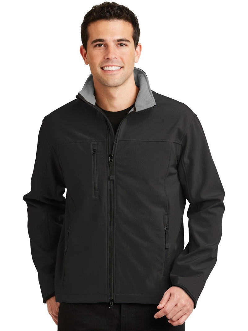 no-logo Port Authority Glacier Soft Shell Jacket-Regular-Port Authority-Black/Chrome-S-Thread Logic