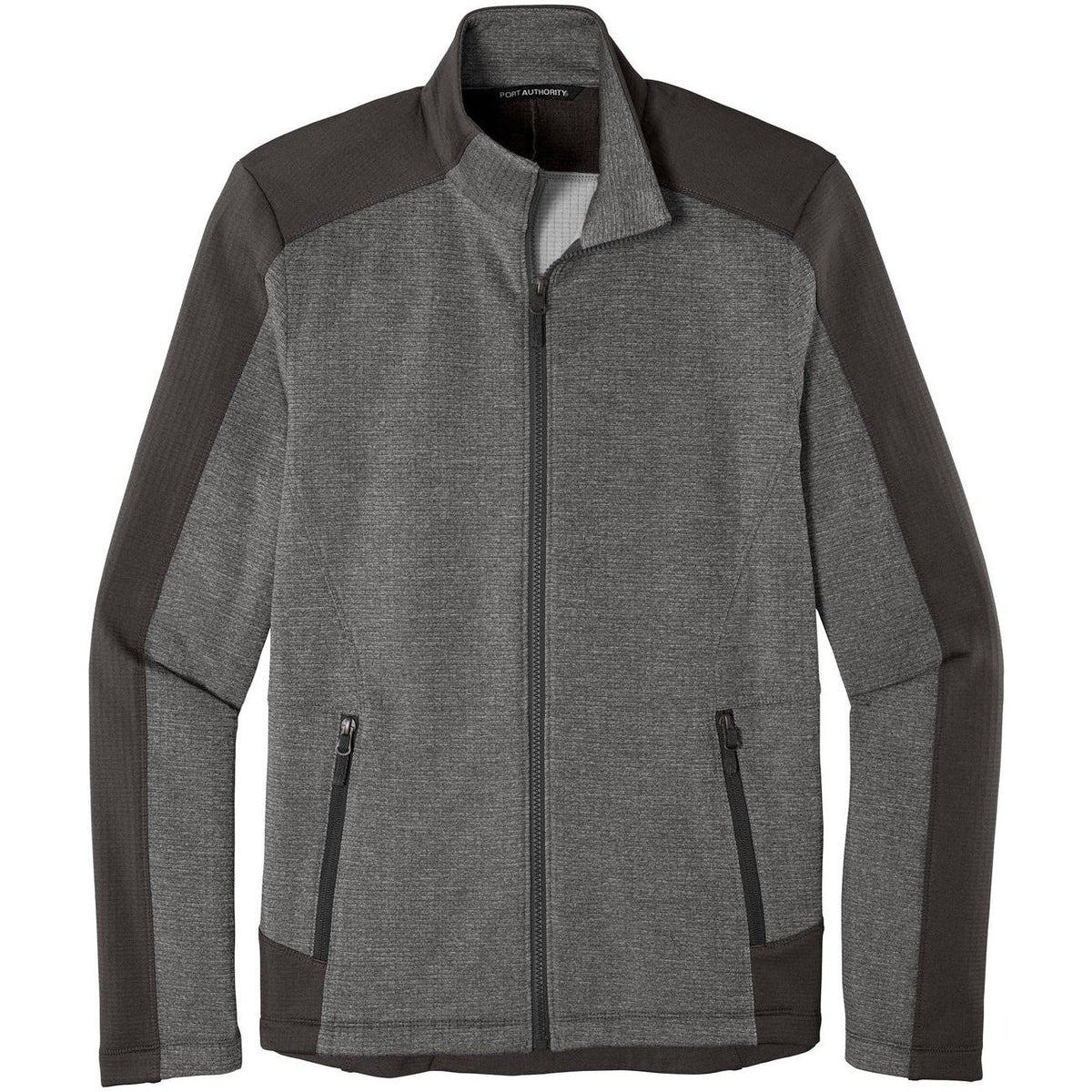 no-logo Port Authority Grid Fleece Jacket