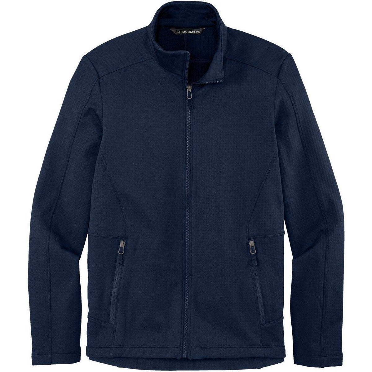 no-logo Port Authority Grid Fleece Jacket