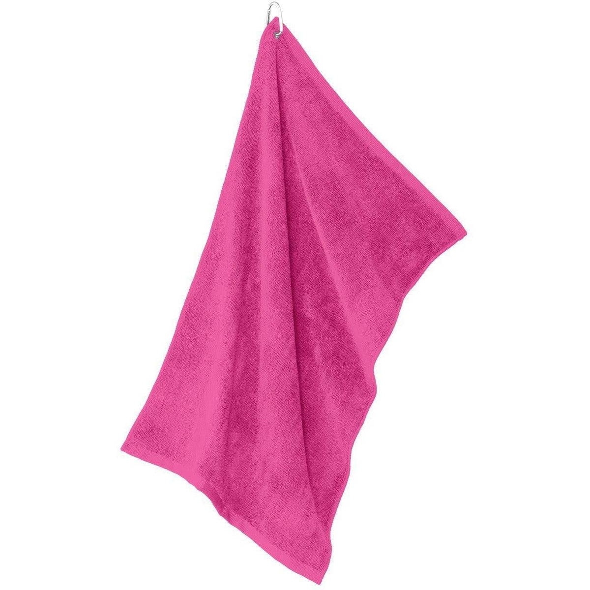 no-logo Port Authority Grommeted Microfiber Golf Towel-Regular-Port Authority-Pop Raspberry-1 Size-Thread Logic