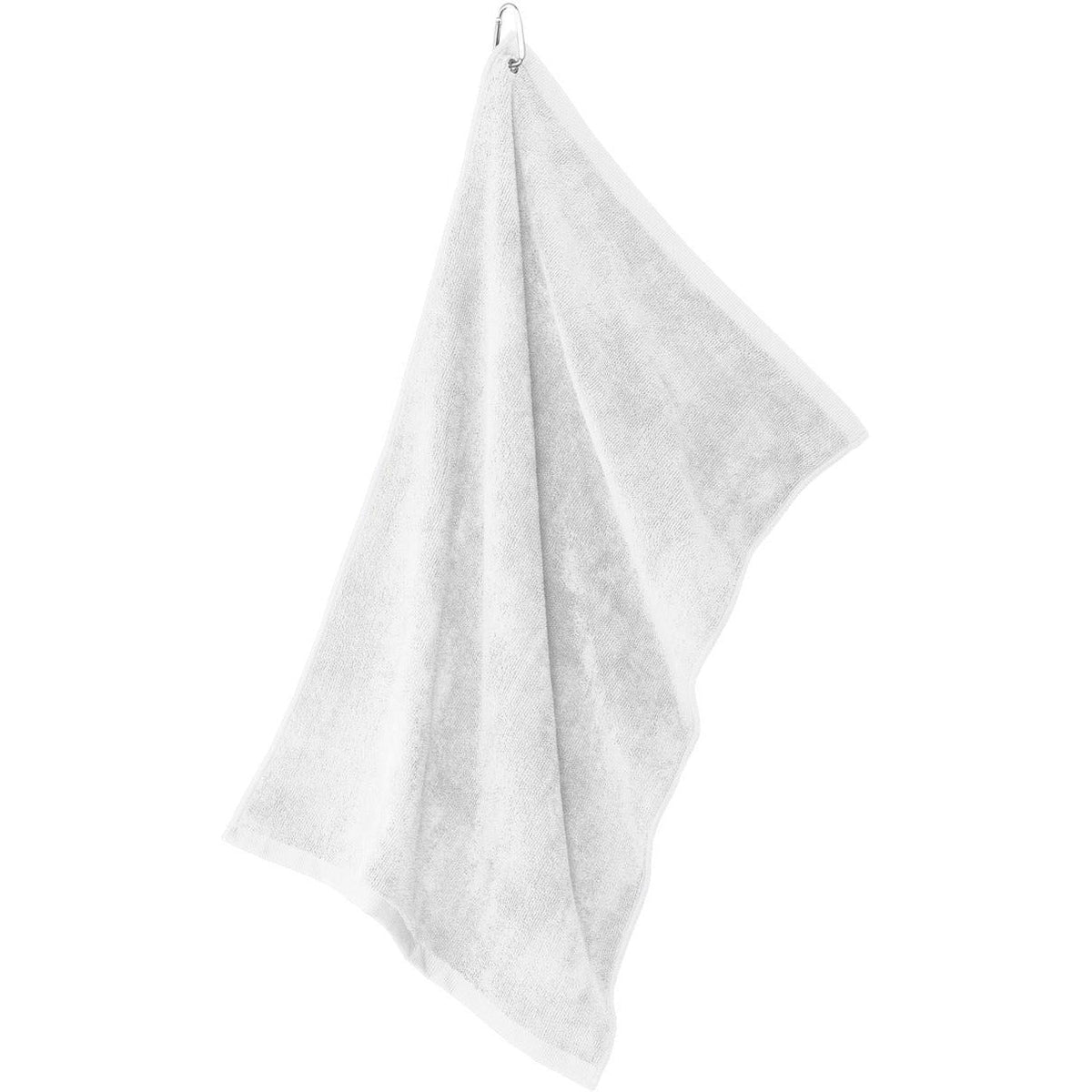 no-logo Port Authority Grommeted Microfiber Golf Towel-Regular-Port Authority-White-1 Size-Thread Logic