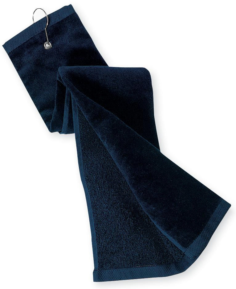 no-logo Port Authority Grommeted Trifold Golf Towel-Regular-Port Authority-Navy-1 Size-Thread Logic