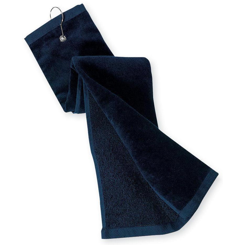 no-logo Port Authority Grommeted Trifold Golf Towel-Regular-Port Authority-Navy-1 Size-Thread Logic