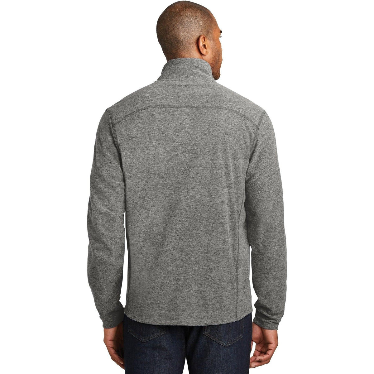 no-logo Port Authority Heather Microfleece Full-Zip Jacket-Regular-Port Authority-Thread Logic
