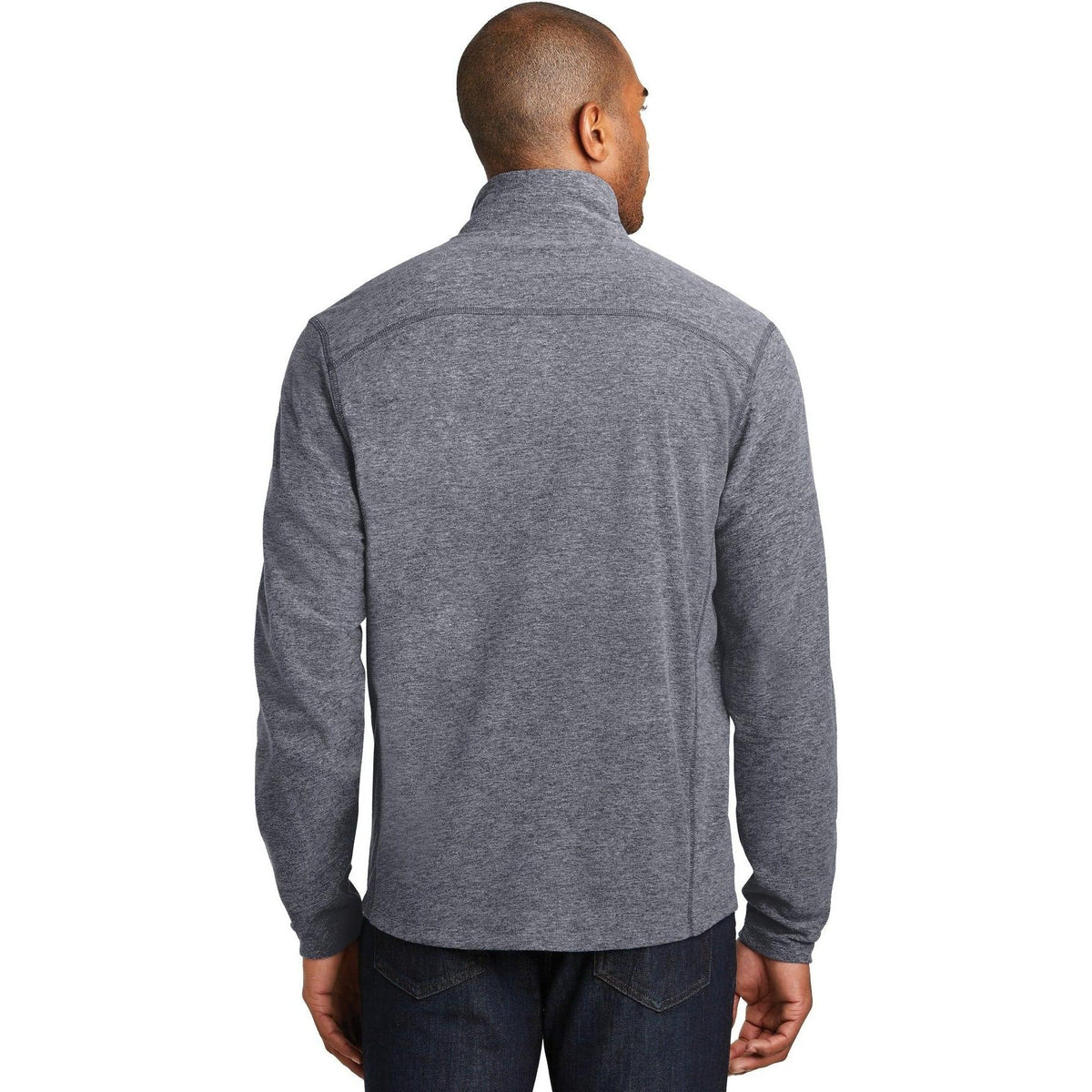 no-logo Port Authority Heather Microfleece Full-Zip Jacket-Regular-Port Authority-Thread Logic