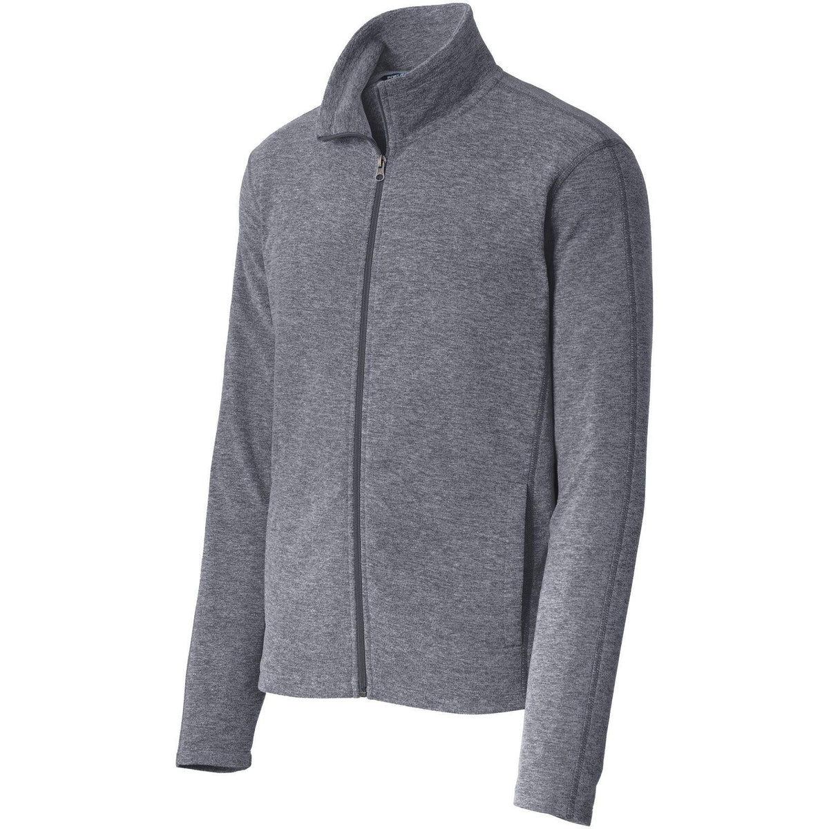 no-logo Port Authority Heather Microfleece Full-Zip Jacket-Regular-Port Authority-True Navy Heather-S-Thread Logic