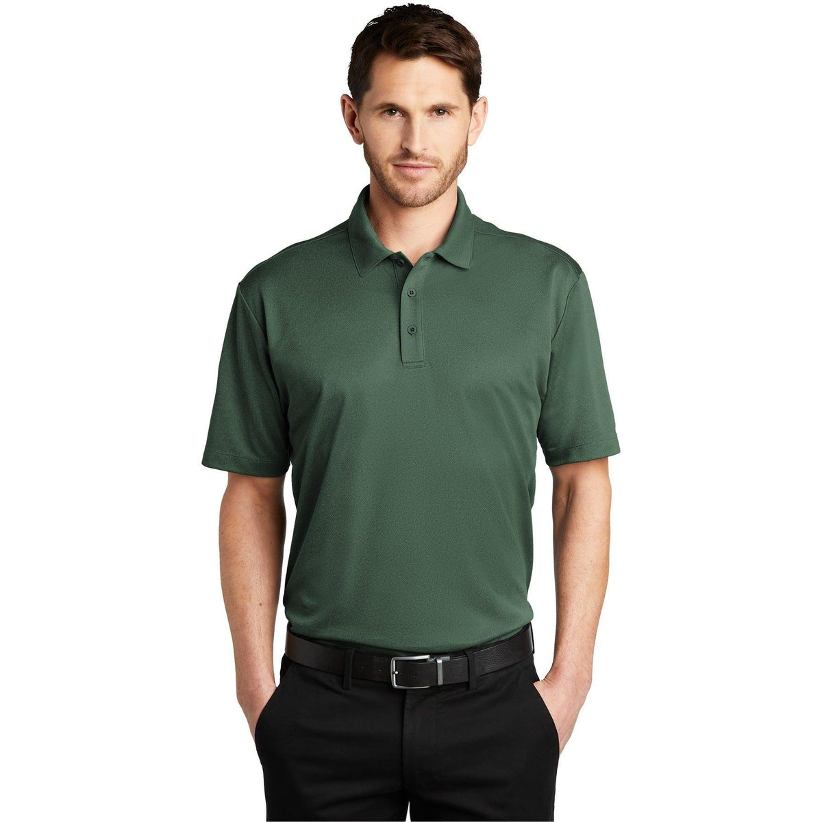 no-logo Port Authority Heathered Silk Touch Performance Polo-Regular-Port Authority-Thread Logic