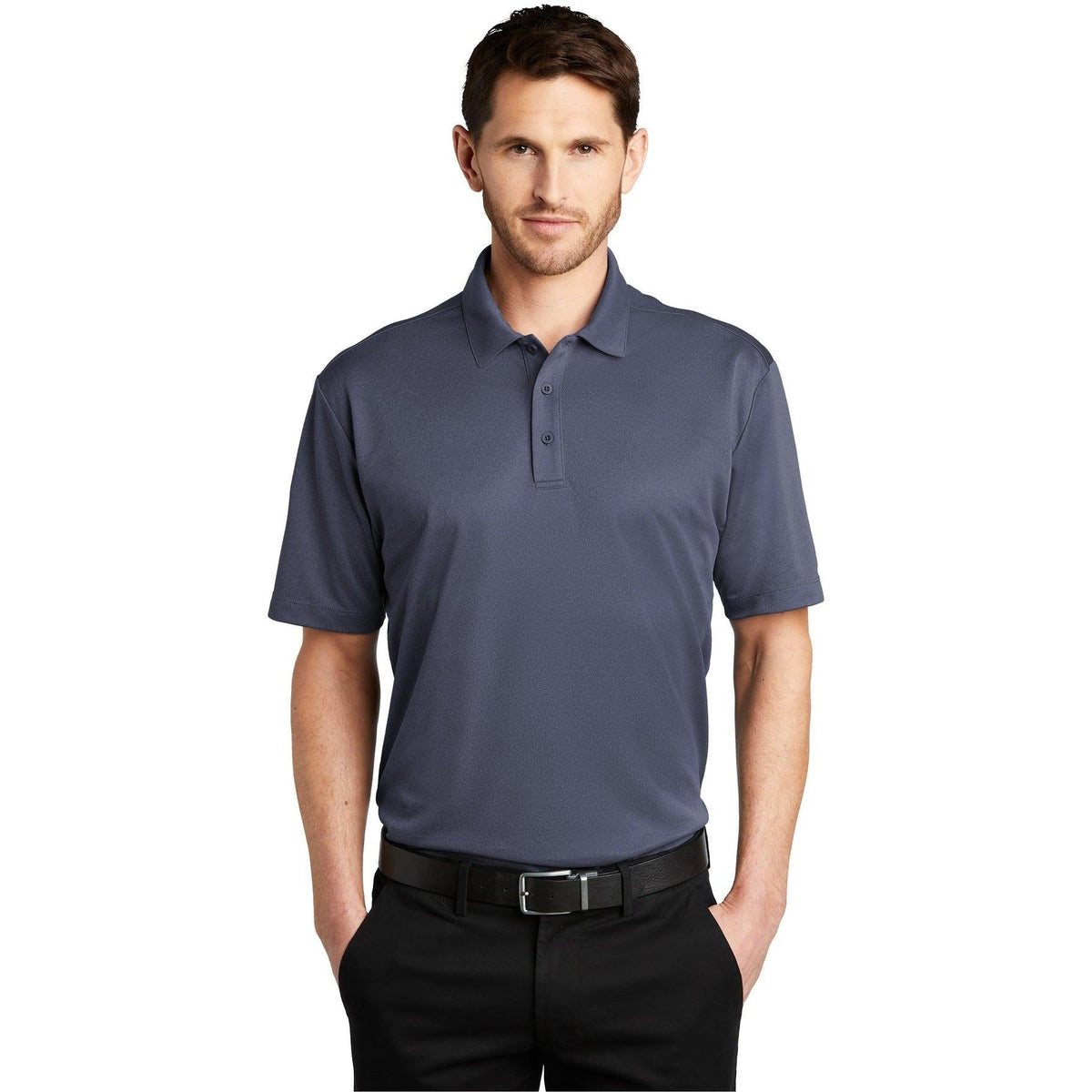 no-logo Port Authority Heathered Silk Touch Performance Polo-Regular-Port Authority-Thread Logic