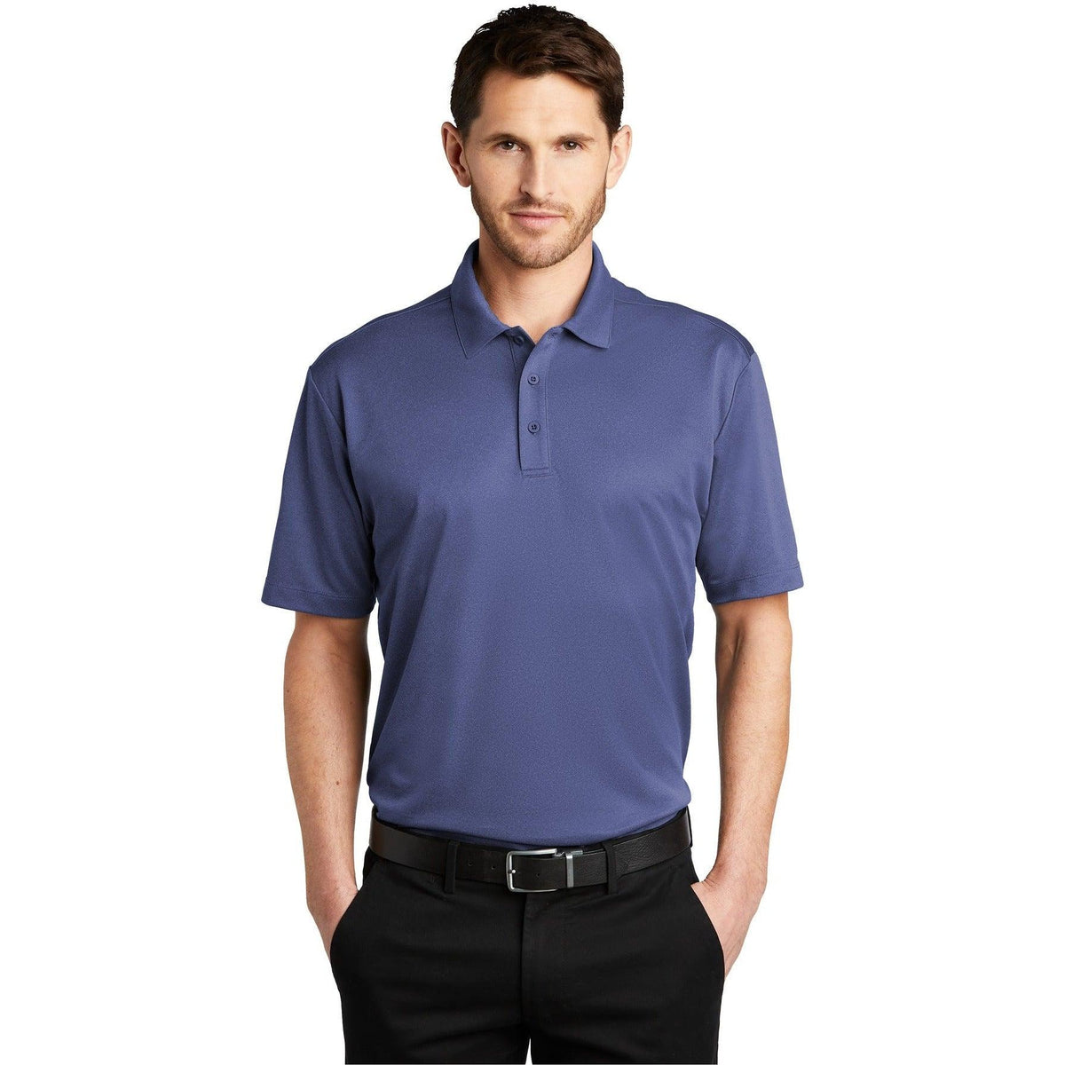 no-logo Port Authority Heathered Silk Touch Performance Polo-Regular-Port Authority-Thread Logic