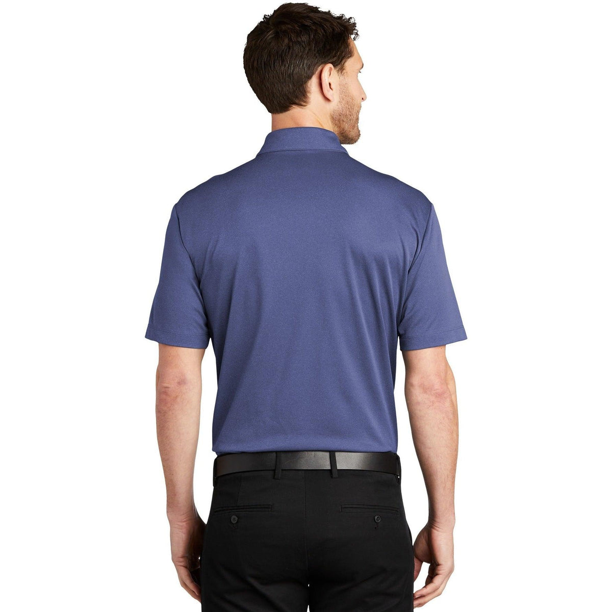 no-logo Port Authority Heathered Silk Touch Performance Polo-Regular-Port Authority-Thread Logic