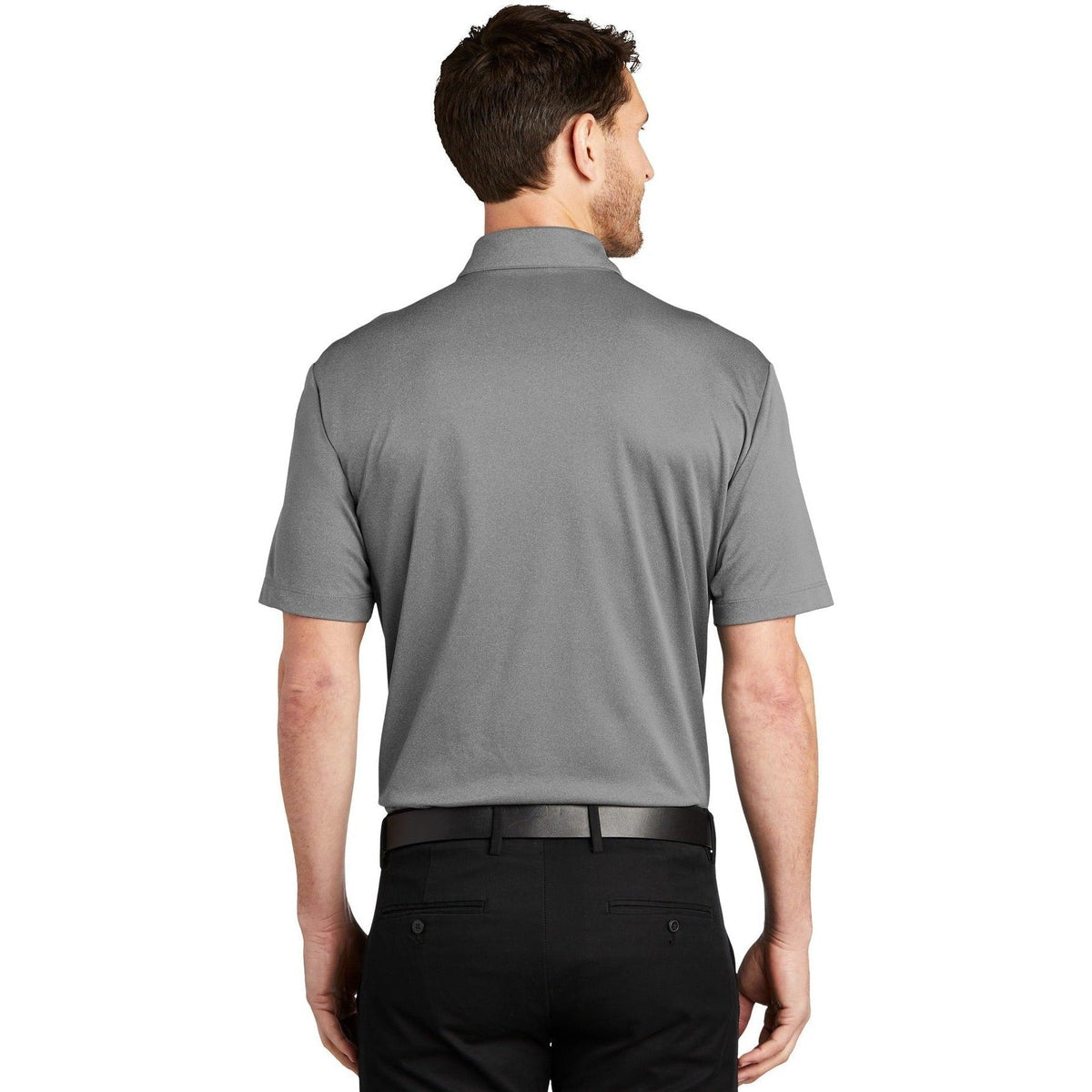 no-logo Port Authority Heathered Silk Touch Performance Polo-Regular-Port Authority-Thread Logic