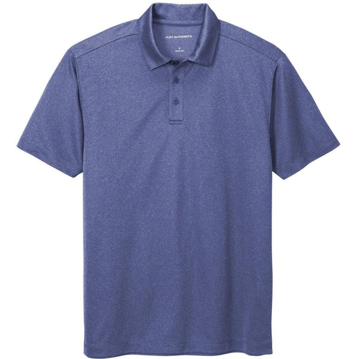 no-logo Port Authority Heathered Silk Touch Performance Polo