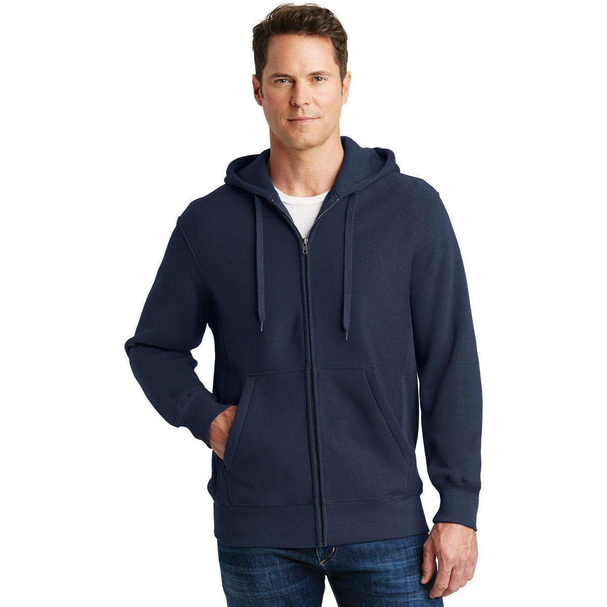 no-logo Port Authority Heavyweight Full Zip Sweatshirt-Full Zips-Port Authority-Thread Logic