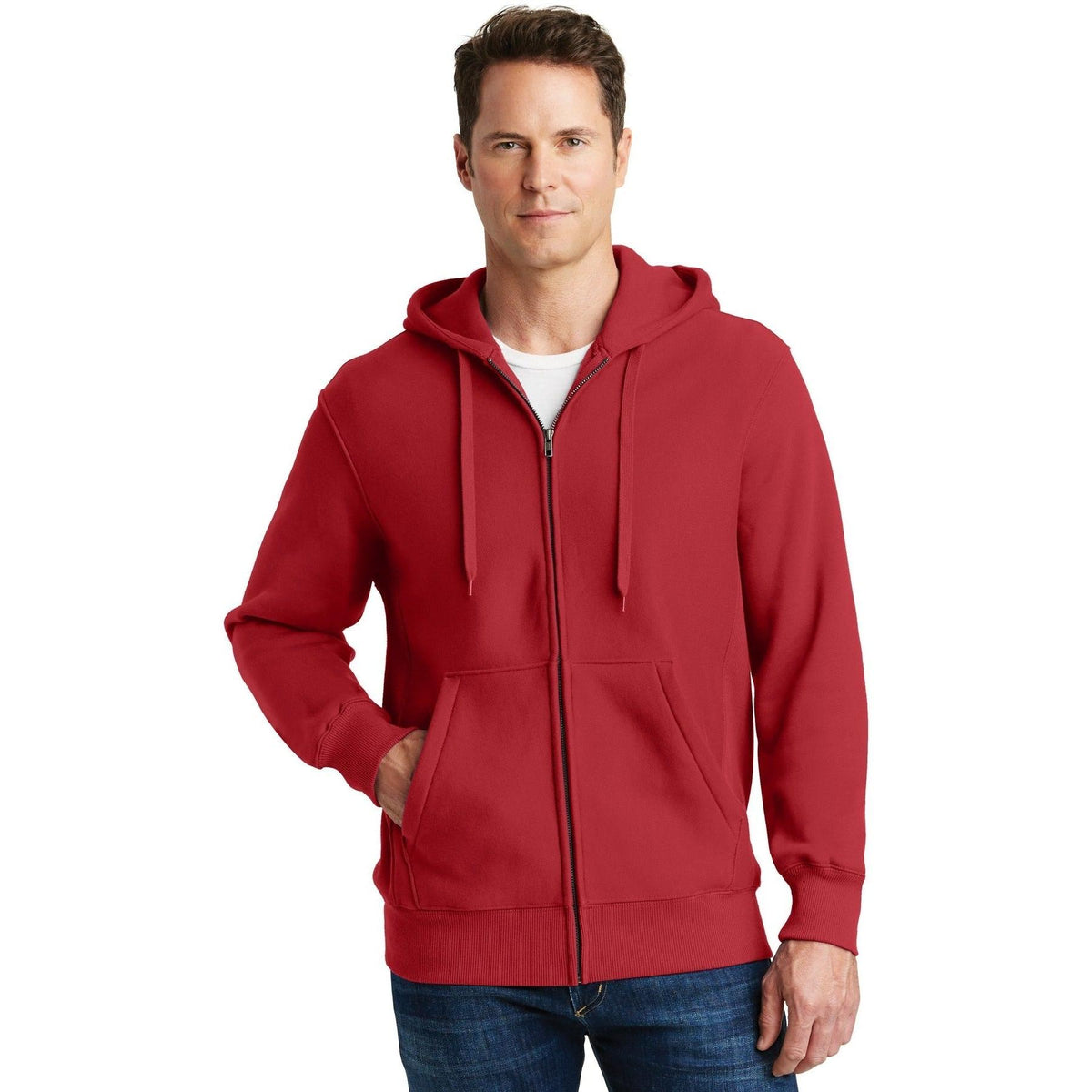 no-logo Port Authority Heavyweight Full Zip Sweatshirt-Full Zips-Port Authority-Thread Logic