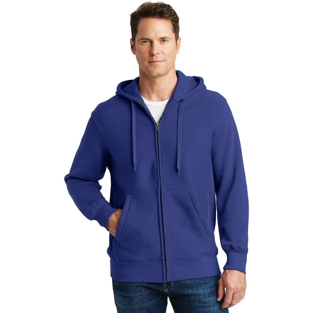 no-logo Port Authority Heavyweight Full Zip Sweatshirt-Full Zips-Port Authority-Thread Logic