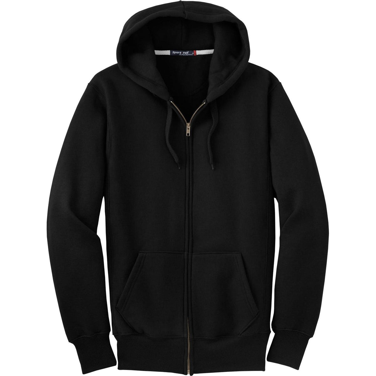 no-logo Port Authority Heavyweight Full Zip Sweatshirt-Full Zips-Port Authority-Black-S-Thread Logic