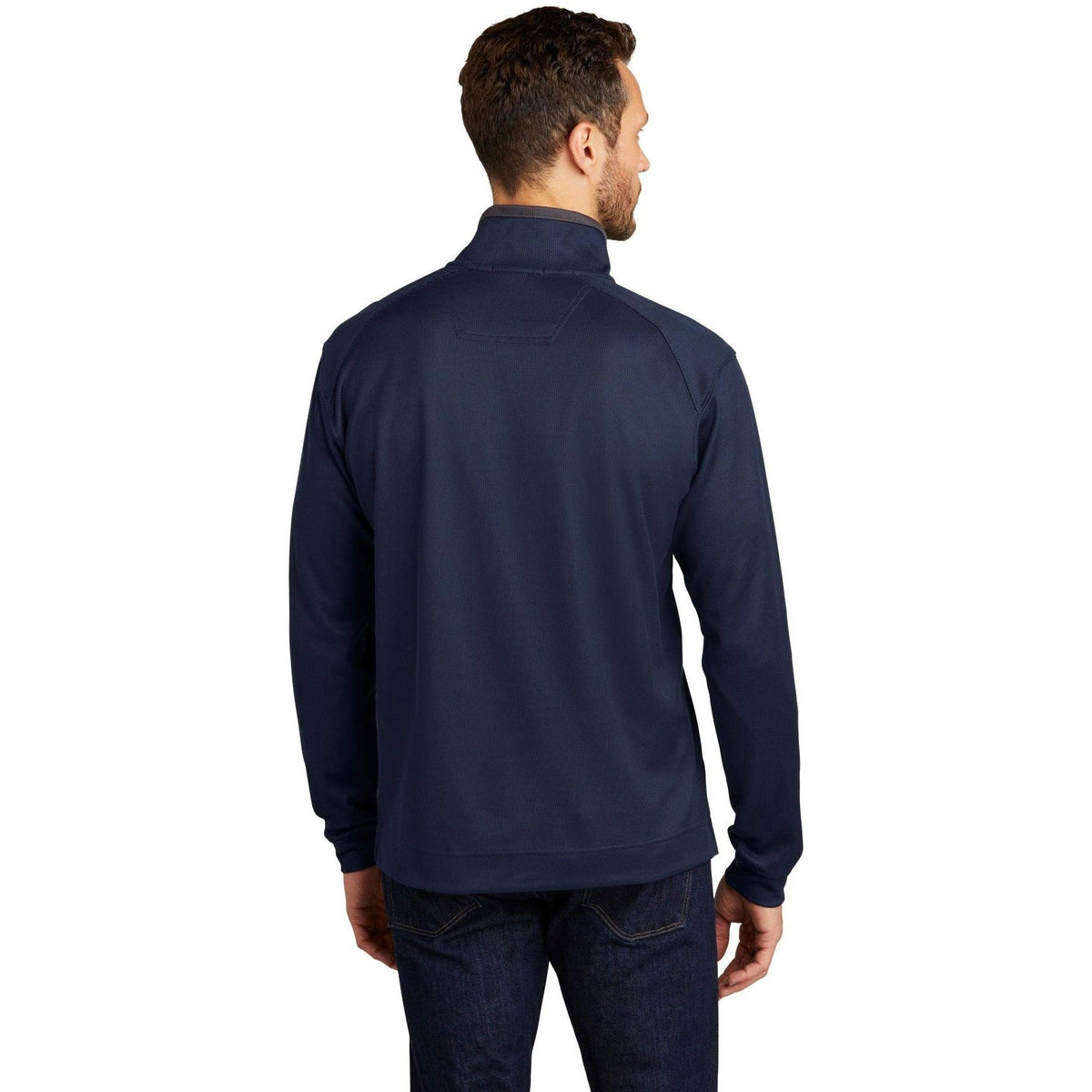 no-logo Port Authority Heavyweight Vertical Texture 1/4 Zip Pullover-Quarter Zips-Port Authority-Thread Logic