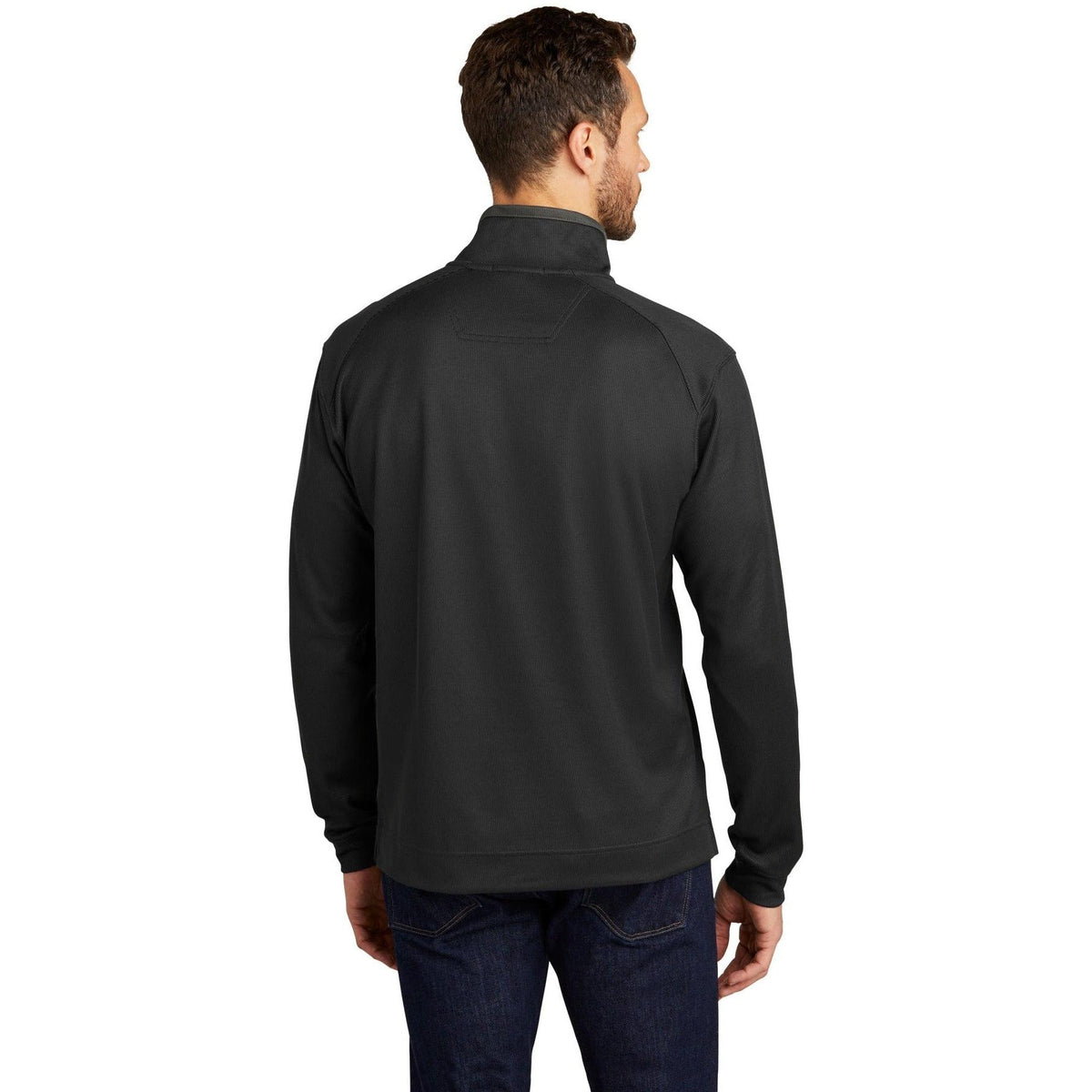 no-logo Port Authority Heavyweight Vertical Texture 1/4 Zip Pullover-Quarter Zips-Port Authority-Thread Logic