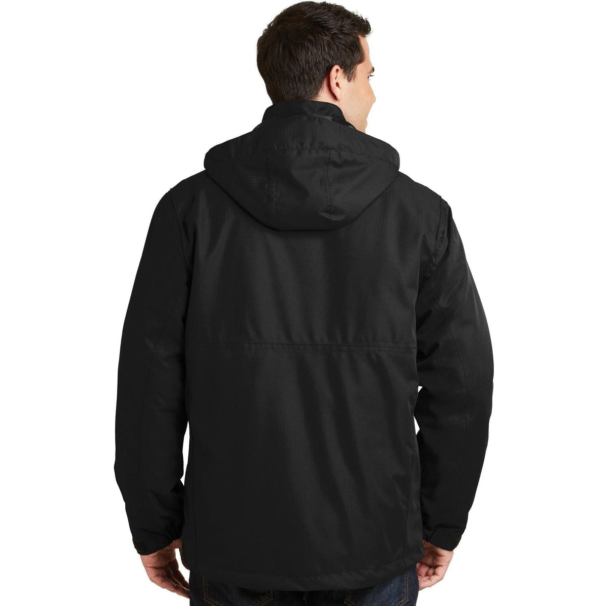 no-logo Port Authority Herringbone 3-In-1 Parka-Regular-Port Authority-Thread Logic