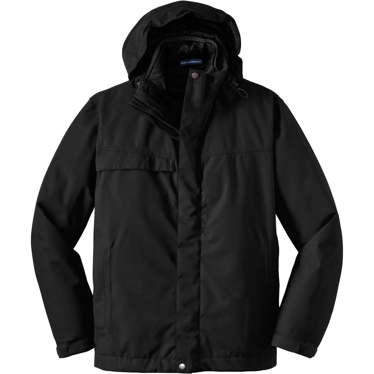 no-logo Port Authority Herringbone 3-In-1 Parka