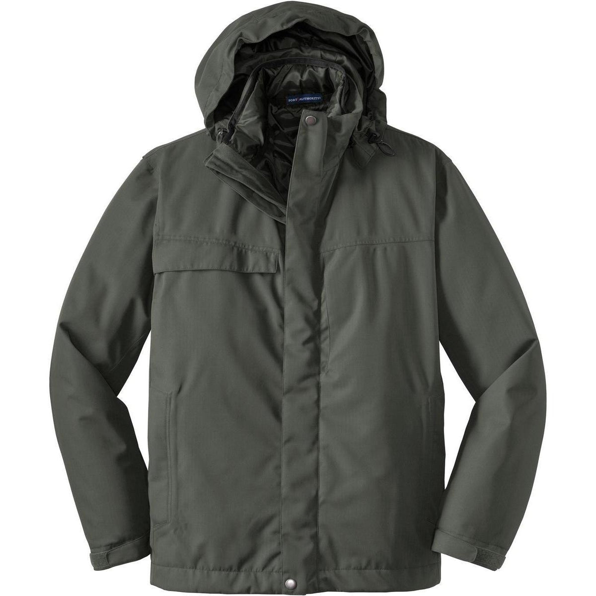 no-logo Port Authority Herringbone 3-In-1 Parka