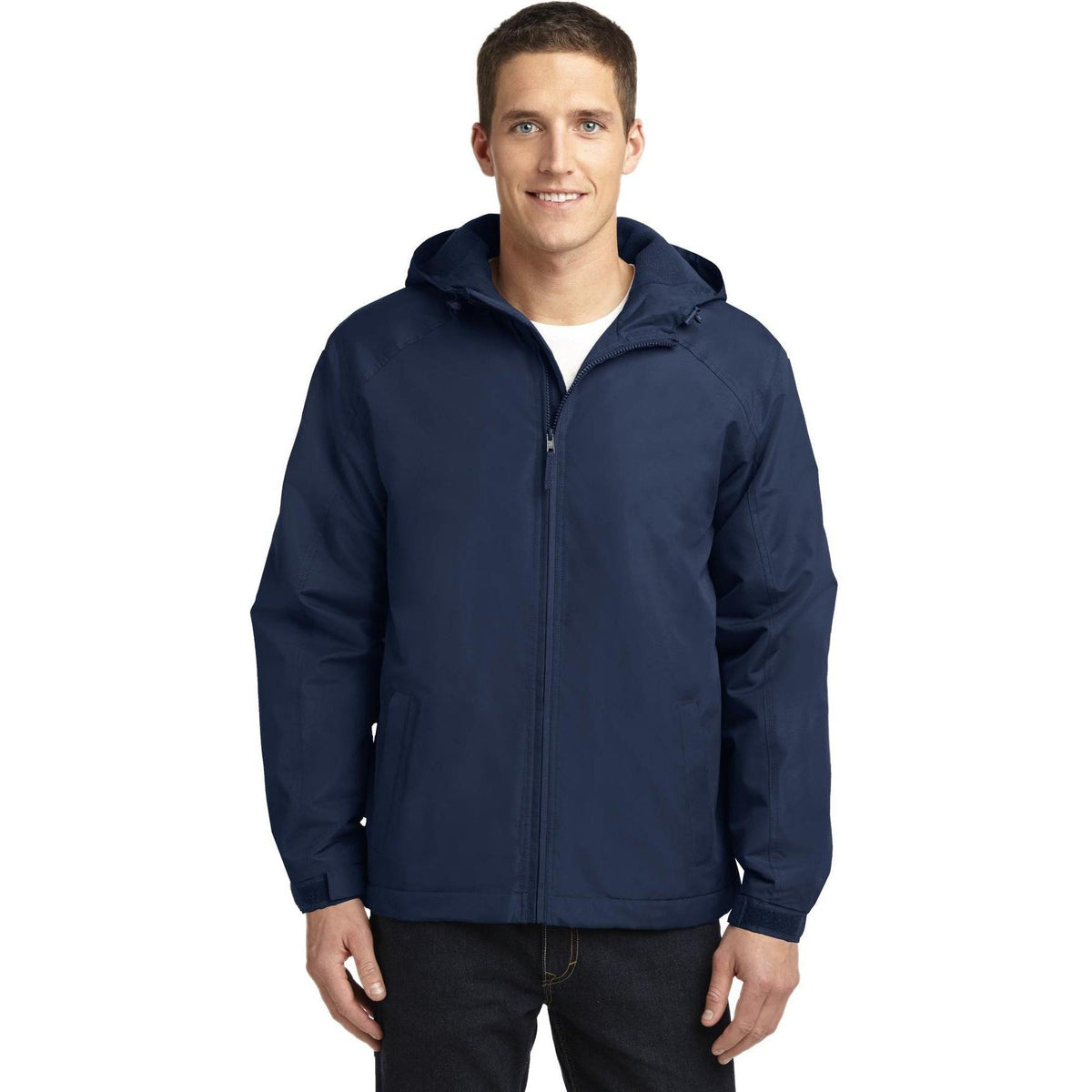 no-logo Port Authority Hooded Charger Jacket-Regular-Port Authority-Thread Logic