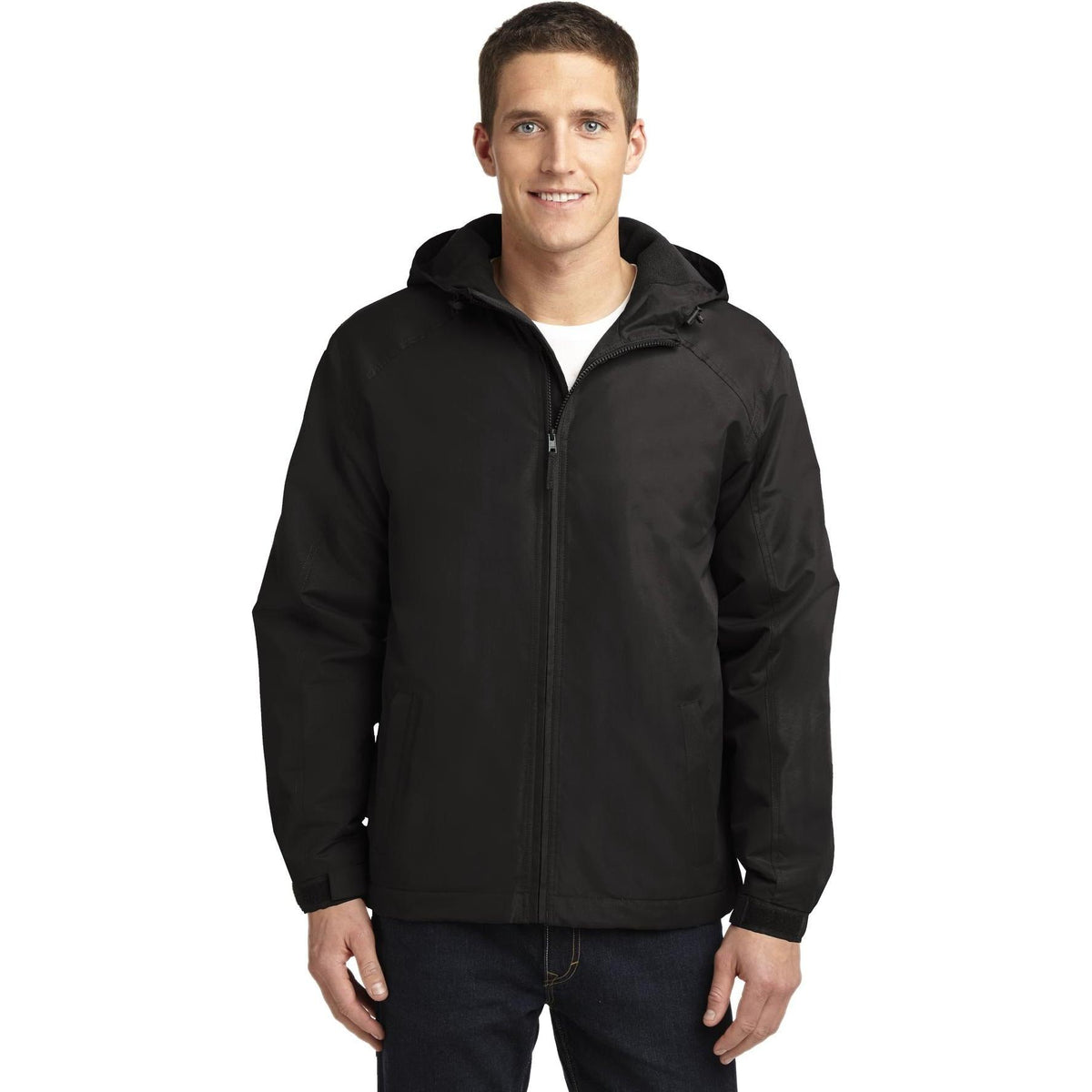 no-logo Port Authority Hooded Charger Jacket-Regular-Port Authority-Thread Logic