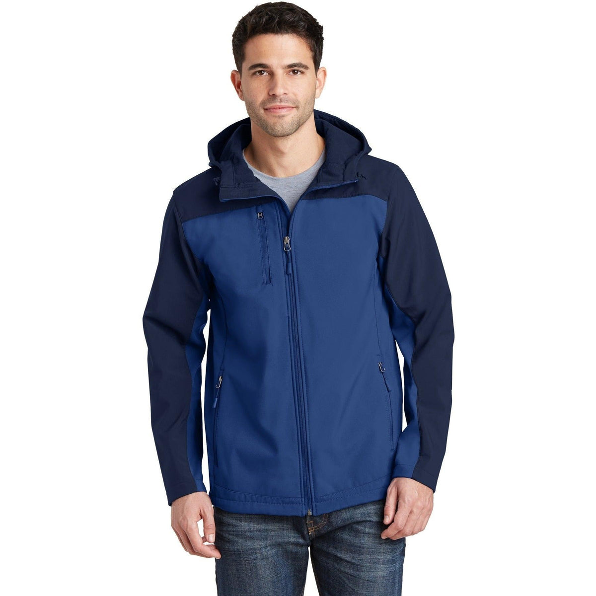 no-logo Port Authority Hooded Core Soft Shell Jacket-Regular-Port Authority-Thread Logic