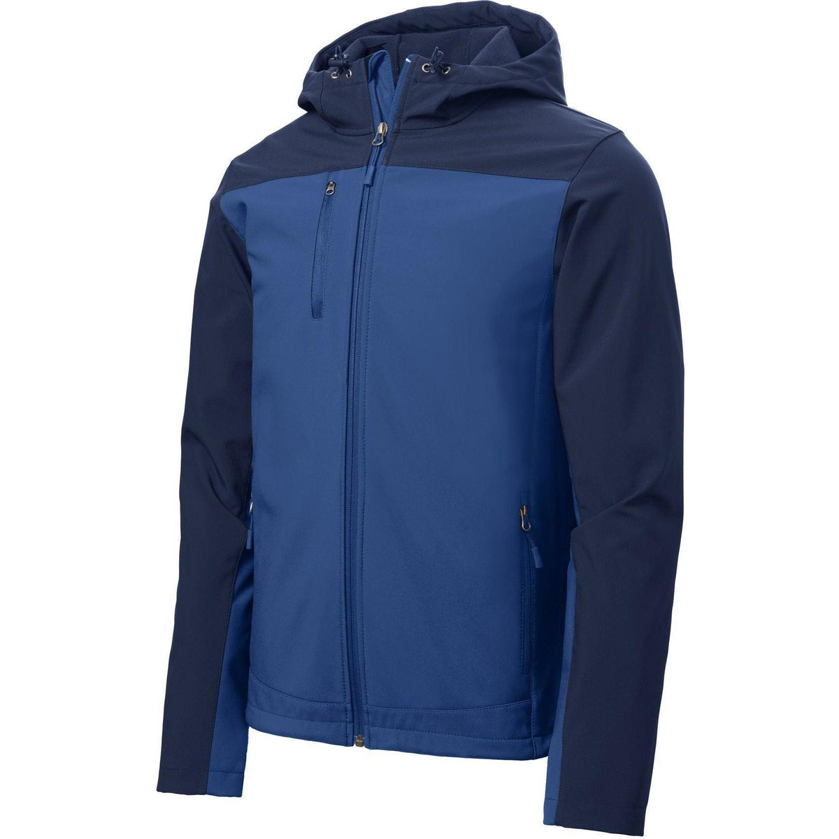 no-logo Port Authority Hooded Core Soft Shell Jacket-Regular-Port Authority-Night Sky Blue/Dress Blue Navy-S-Thread Logic