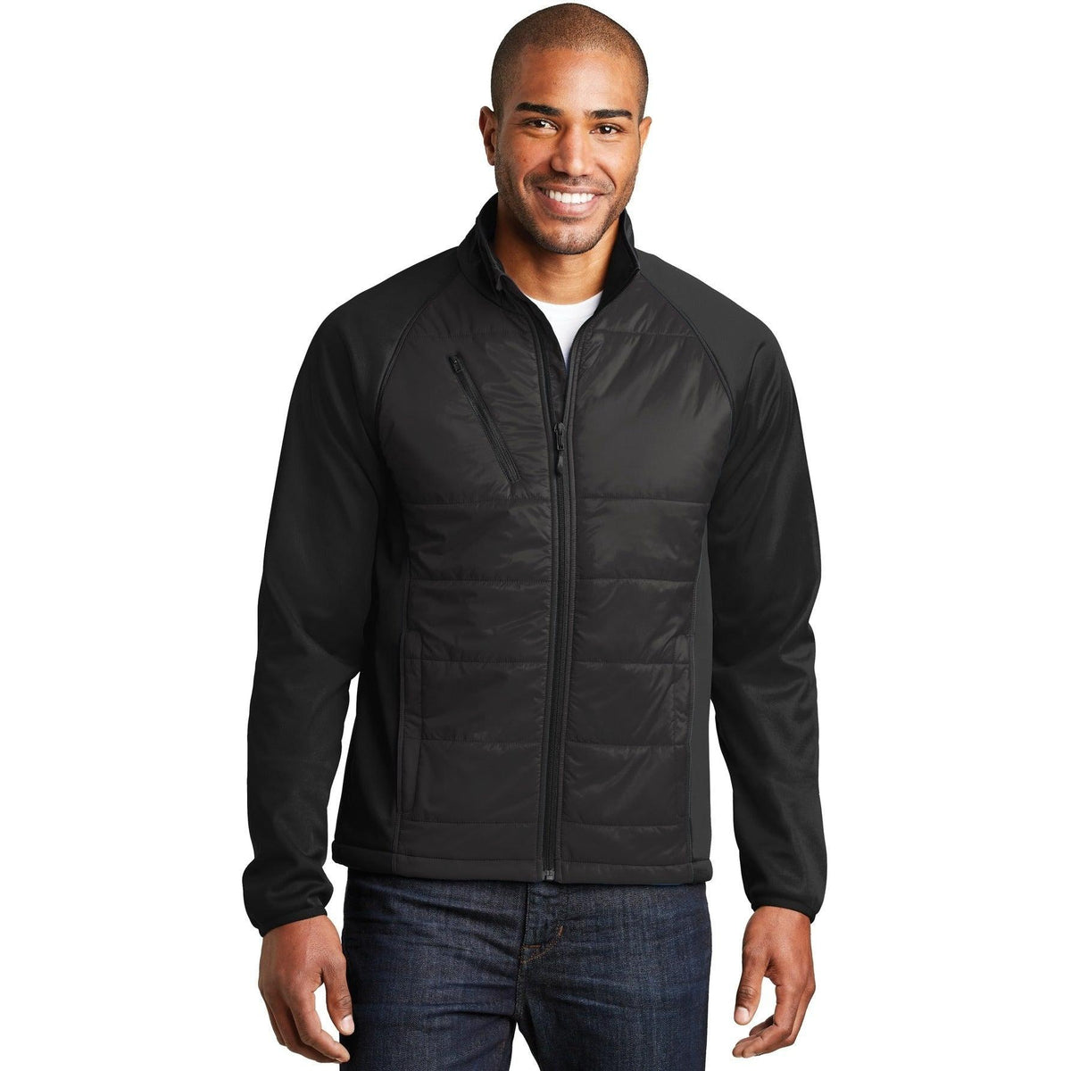 no-logo Port Authority Hybrid Soft Shell Jacket-Regular-Port Authority-Thread Logic