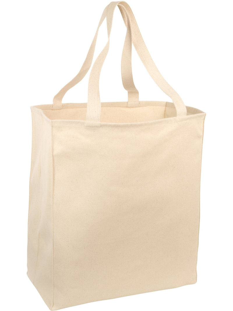 Port Authority Ideal Twill Over-The-Shoulder Grocery Tote-Regular-Port Authority-Natural-Thread Logic