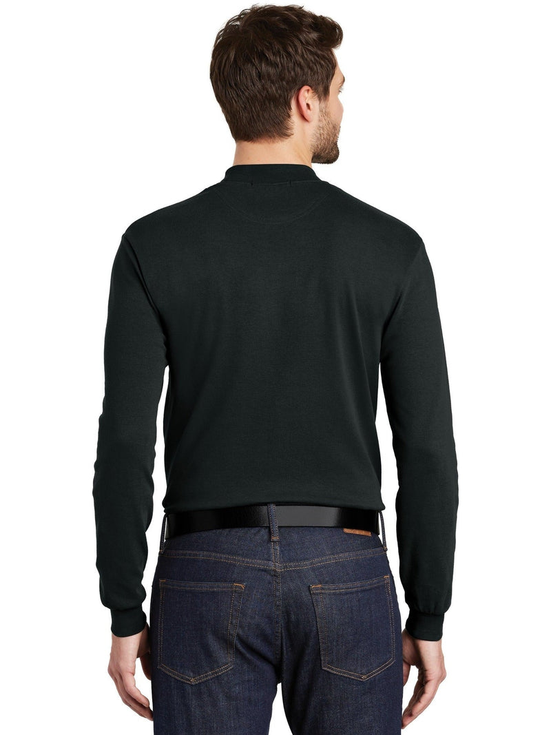 no-logo Port Authority Interlock Knit Mock Turtleneck-Regular-Port Authority-Thread Logic