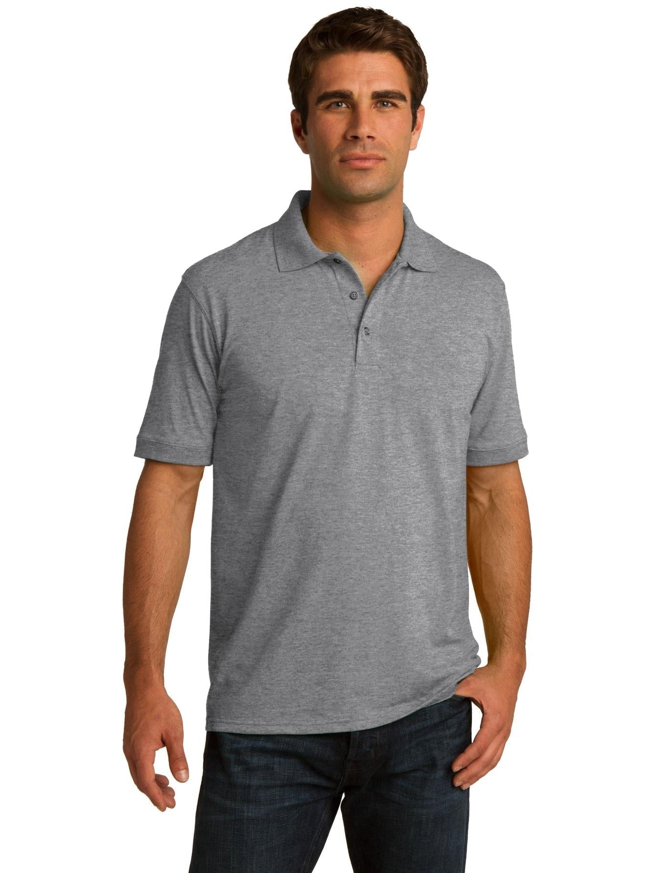 no-logo Port Authority Jersey Knit Polo Shirt-Regular-Port Authority-Thread Logic