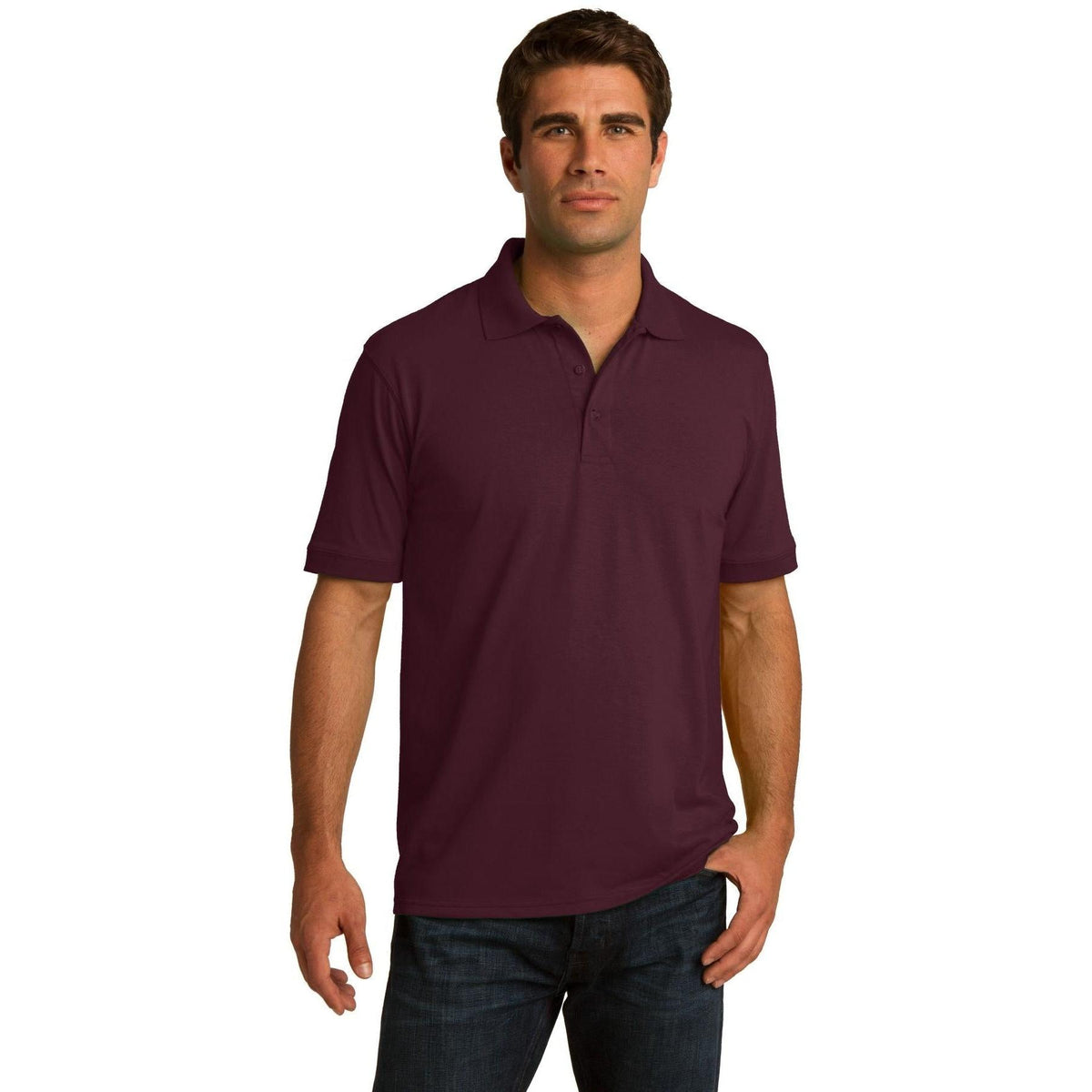 no-logo Port & Company Jersey Knit Polo Shirt-Regular-Port & Company-Thread Logic
