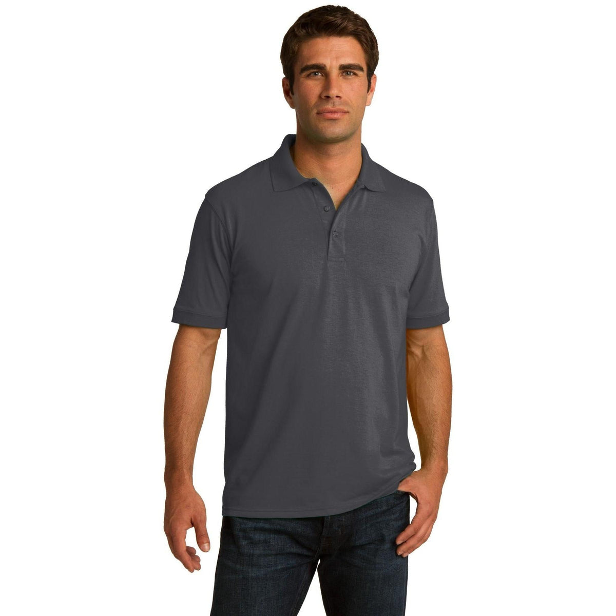 no-logo Port & Company Jersey Knit Polo Shirt-Regular-Port & Company-Thread Logic