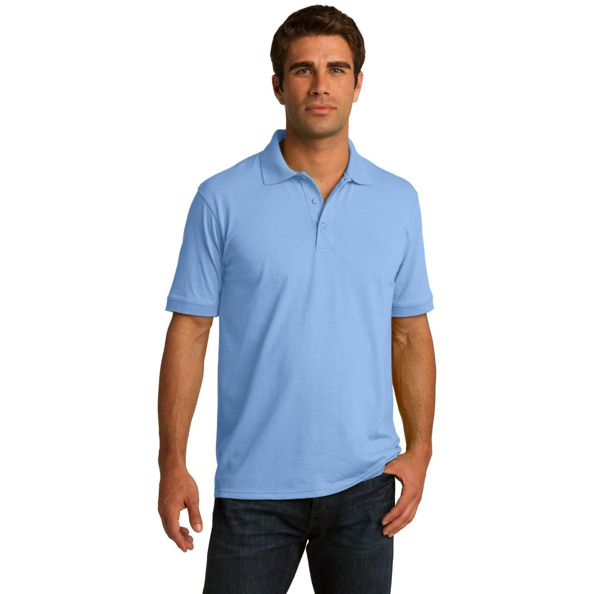no-logo Port & Company Jersey Knit Polo Shirt-Regular-Port & Company-Thread Logic