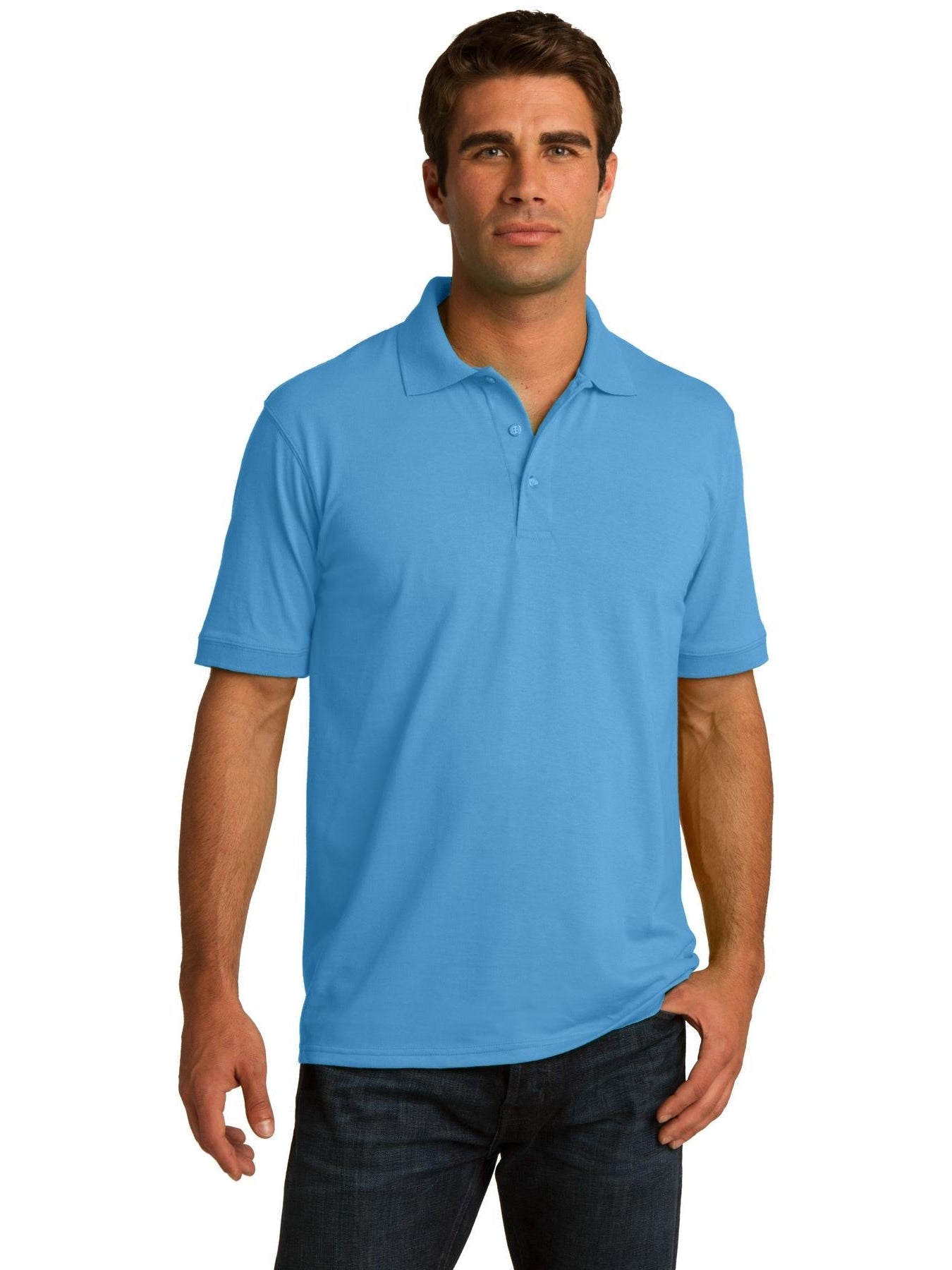 no-logo Port Authority Jersey Knit Polo Shirt-Regular-Port Authority-Thread Logic