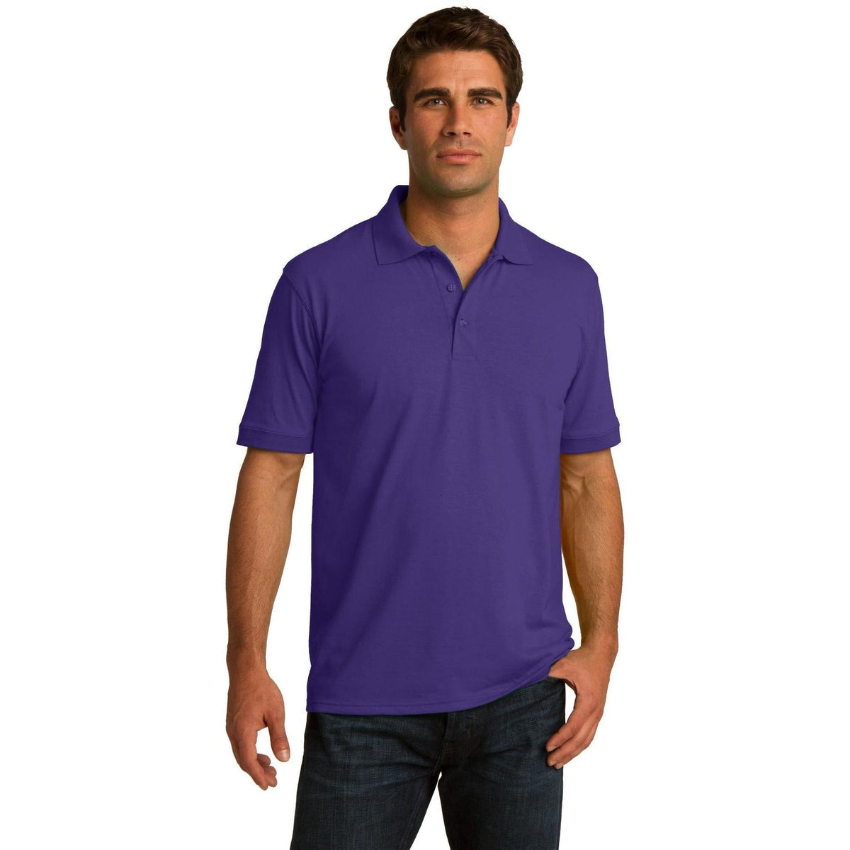 no-logo Port & Company Jersey Knit Polo Shirt-Regular-Port & Company-Thread Logic