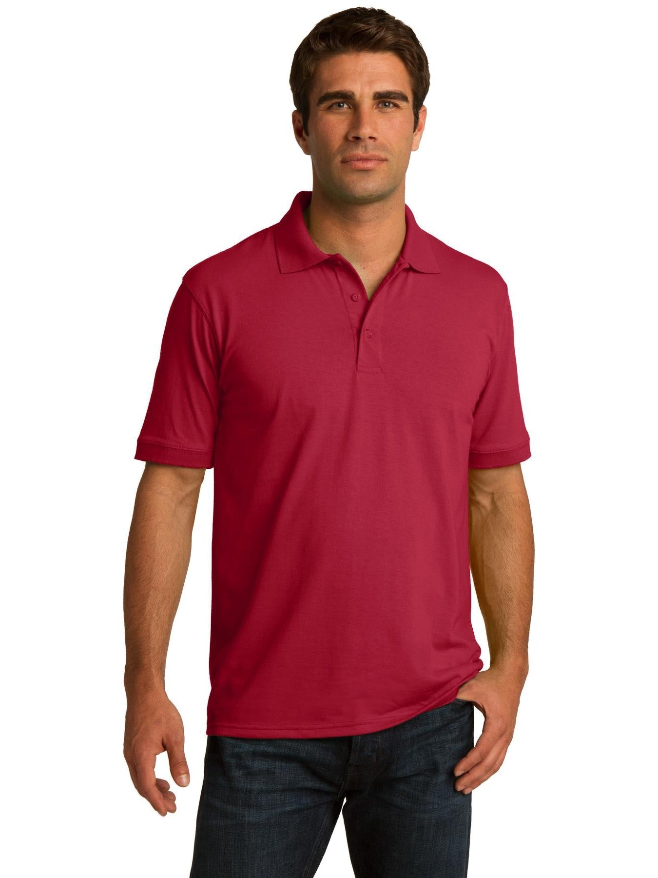 no-logo Port Authority Jersey Knit Polo Shirt-Regular-Port Authority-Thread Logic