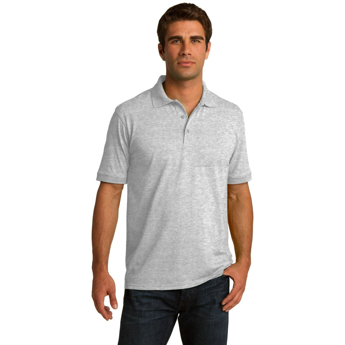 no-logo Port & Company Jersey Knit Polo Shirt-Regular-Port & Company-Thread Logic