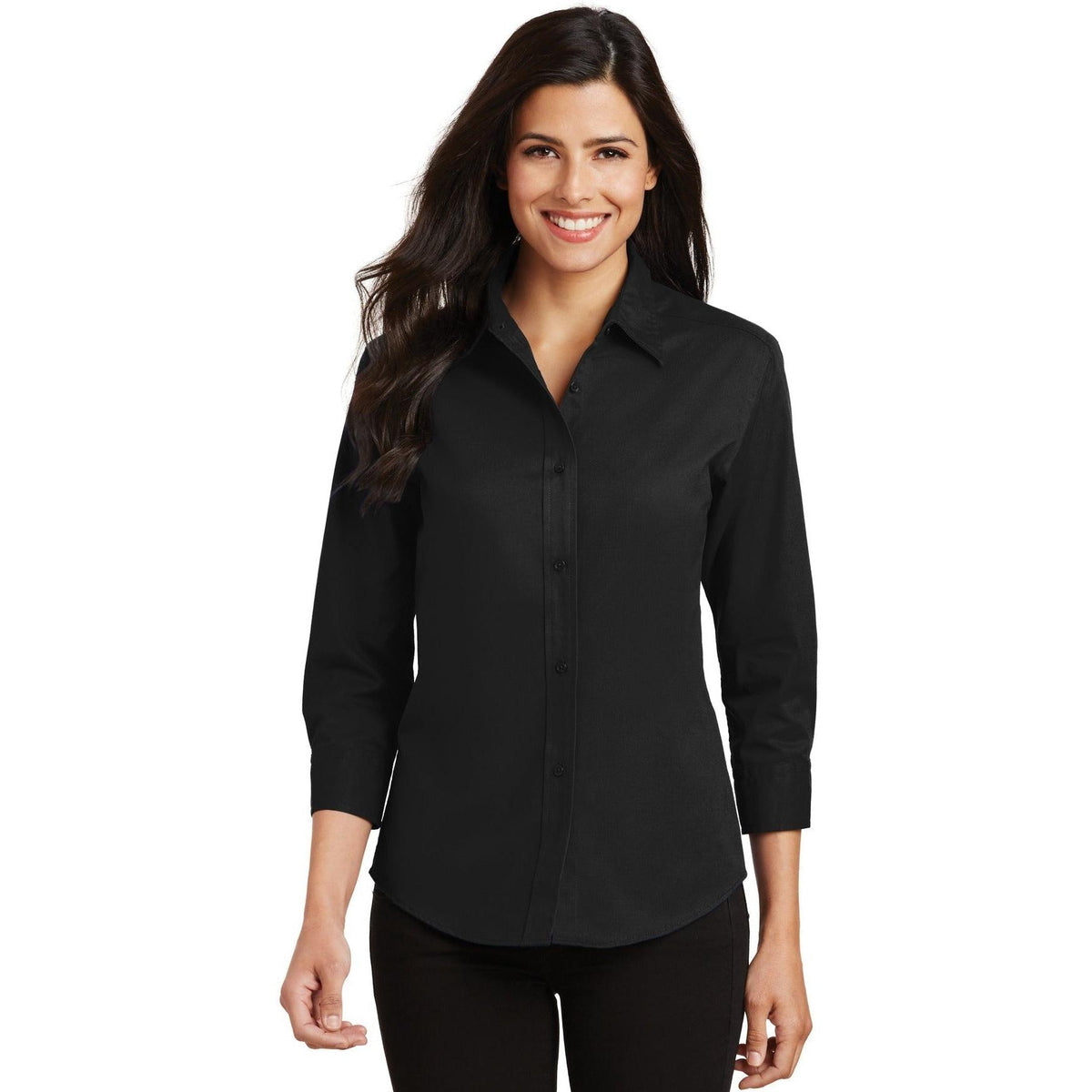 no-logo Port Authority Women's 3/4-Sleeve Easy Care-Dress Shirts-Port Authority-Thread Logic