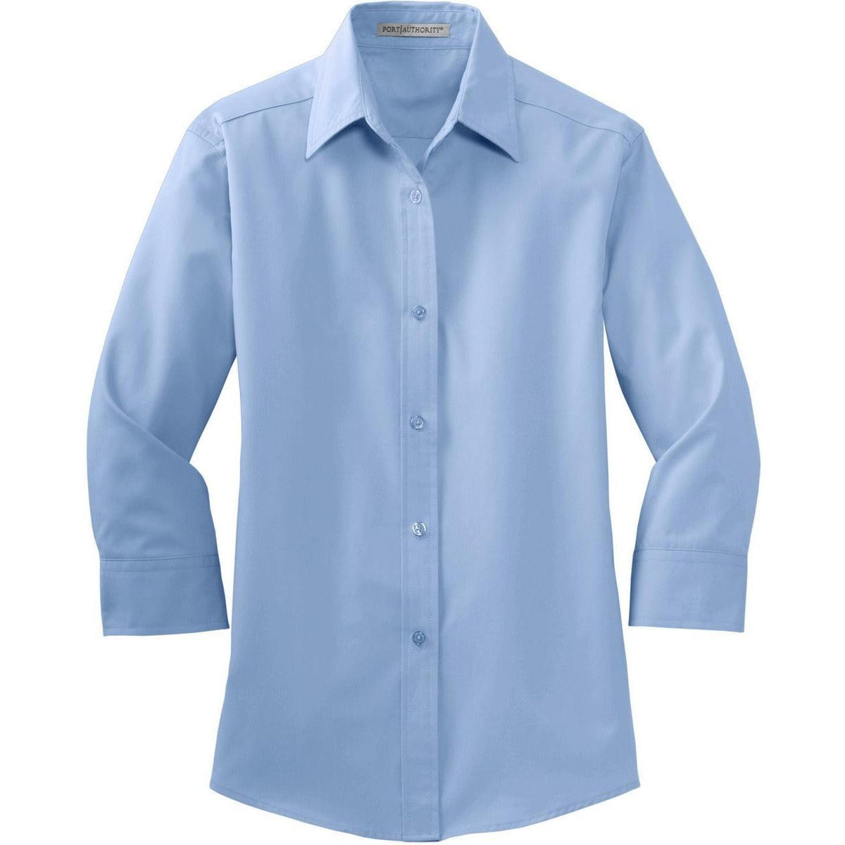 no-logo Port Authority Women's 3/4-Sleeve Easy Care-Dress Shirts-Port Authority-Light Blue-XS-Thread Logic