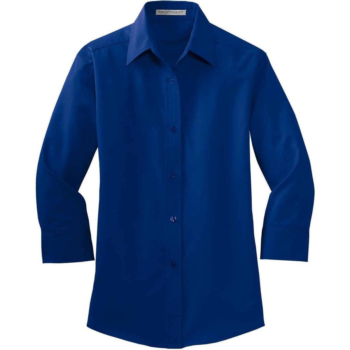 no-logo Port Authority Women's 3/4-Sleeve Easy Care-Dress Shirts-Port Authority-Royal-XS-Thread Logic